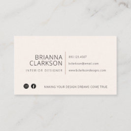 Moderne Abstrakte Earth Tones Art Business Card Visitenkarte