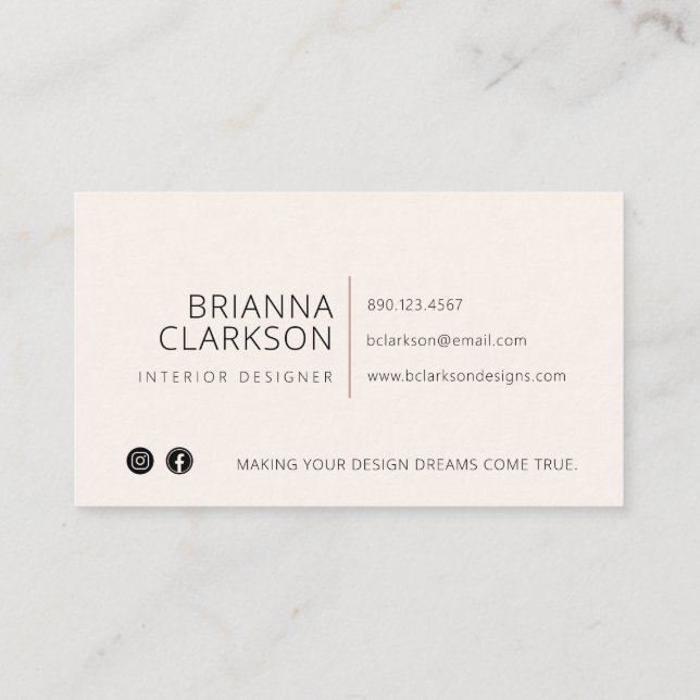 Moderne Abstrakte Earth Tones Art Business Card Visitenkarte (Rückseite)