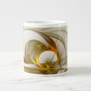 Moderne abstrakte Edelmetallfarben Fraktal Jumbo-Tasse