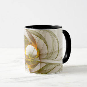 Moderne abstrakte edle Metallfarben Fraktal Tasse