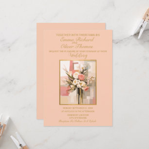 Moderne Abstrakte Elegante Einladung zur Hochzeit