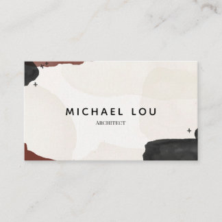 Moderne Abstrakte ErdTonart Trendy Business Card Visitenkarte