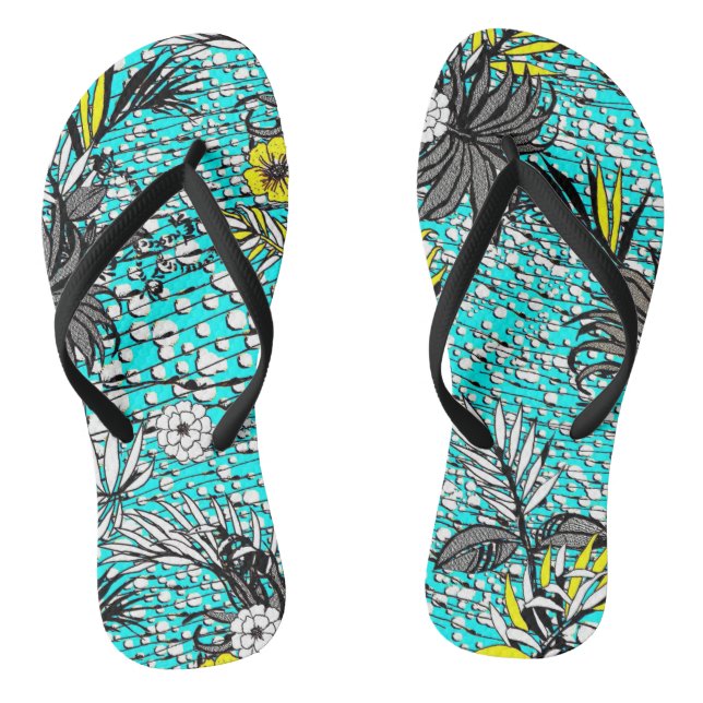 Moderne Abstrakte Exotik Flip Flops (Fußbett)