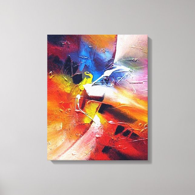 Moderne Abstrakte expressionistische Stilmalerei Leinwanddruck (Vorderseite)