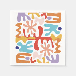 Moderne Abstrakte Farben Serviette