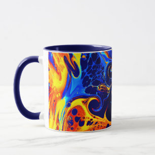 moderne abstrakte farbenfrohe Farbmischung Tasse