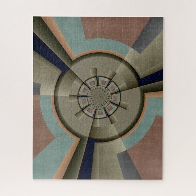 Moderne Abstrakte Farbharmonie Fraktal Kunst Grafi (Vertikal)