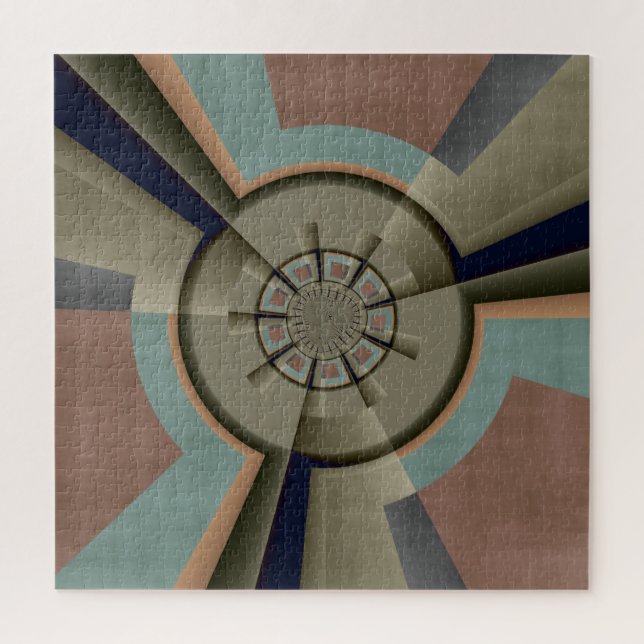 Moderne Abstrakte Farbharmonie Fraktal Kunst Grafi (Vertikal)