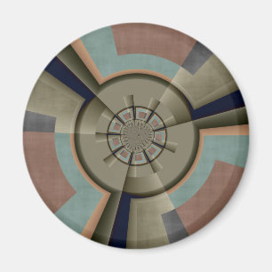 Moderne Abstrakte Farbharmonie Fraktal Kunst Grafi Magnet