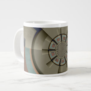 Moderne abstrakte Farbharmonie-Fraktalkunst-Grafik Jumbo-Tasse