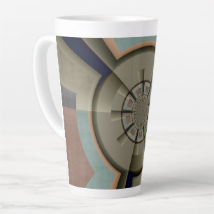 Moderne abstrakte Farbharmonie-Fraktalkunst-Grafik Milchtasse
