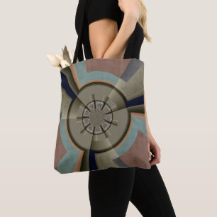 Moderne abstrakte Farbharmonie-Fraktalkunst-Grafik Tasche