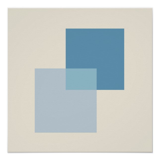 Moderne Abstrakte Farbtöne, Minimalistisches Desig Poster (Vorderseite)