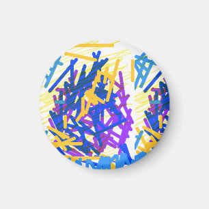 Moderne abstrakte festliche Farbspritzer Magnet