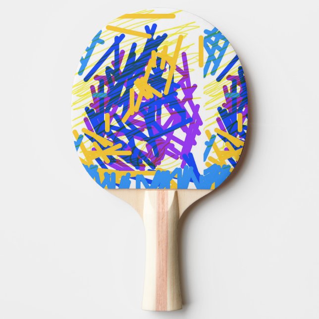 Moderne Abstrakte festliche Paint Splash Tischtennis Schläger (Vorderseite)