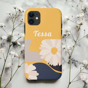 Moderne abstrakte Floral Gelb Personalisiert Case-Mate iPhone Hülle
