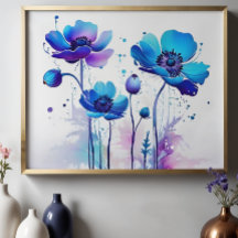 Moderne Abstrakte Florale Kunst, Zeitgenössische M