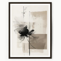 Moderne abstrakte florale Wandkunst