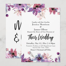 Moderne Abstrakte Floralfarben Hochzeit
