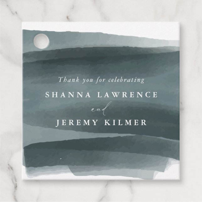 Moderne Abstrakte formale Hochzeitstipps Geschenkanhänger (Vorderseite)