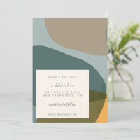 Moderne Abstrakte Formen Aquamarin Taupe