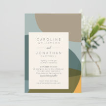 Moderne Abstrakte Formen Aquamarine Taupe Chic Hoc