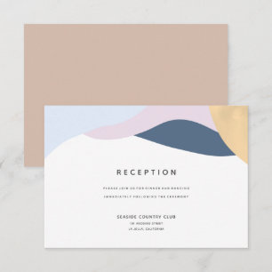 Moderne Abstrakte Formen Hochzeitsempfangskarte Einladung