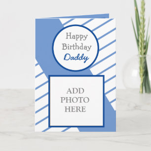 Moderne Abstrakte Fotokarte zum Geburtstag Daddy Karte