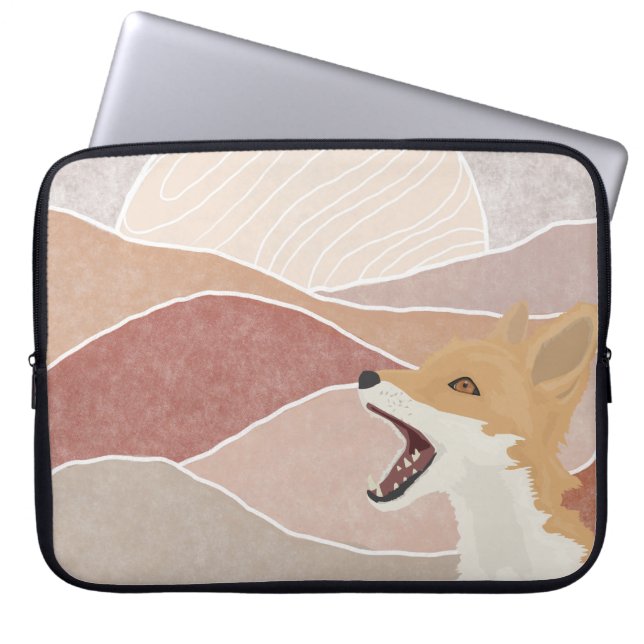 Moderne Abstrakte Fox & The Hills Laptopschutzhülle (Vorderseite)