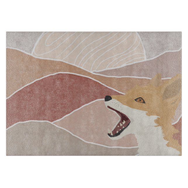 Moderne Abstrakte Fox & The Hills Schneidebrett (Vorderseite)