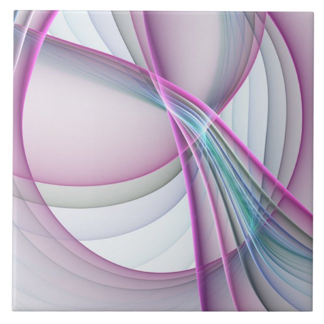 Moderne Abstrakte Fraktal-Kunst Fliese (Vorderseite)