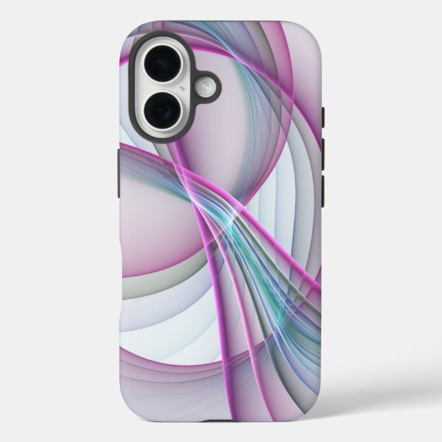 Moderne Abstrakte Fraktal-Kunst iPhone 16 Hülle (Rückseite)