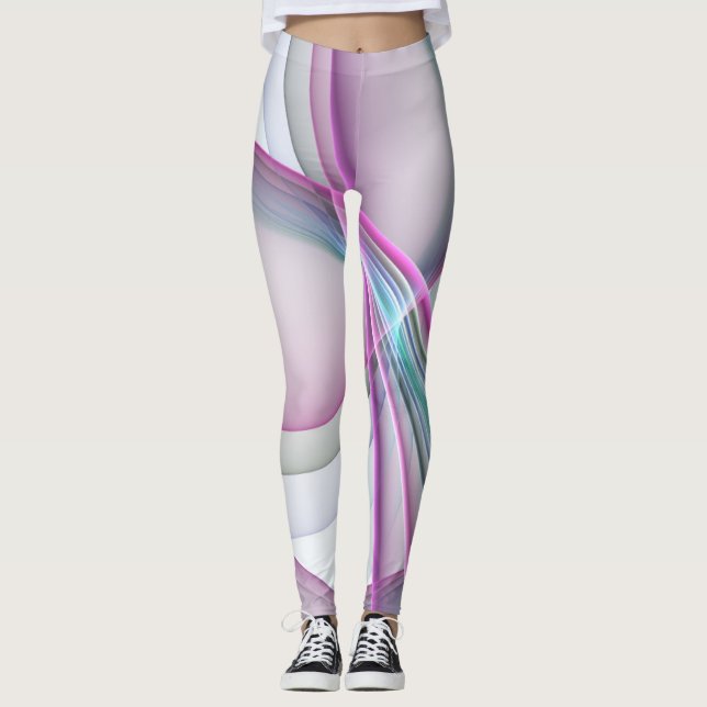 Moderne Abstrakte Fraktal-Kunst Leggings (Vorderseite)