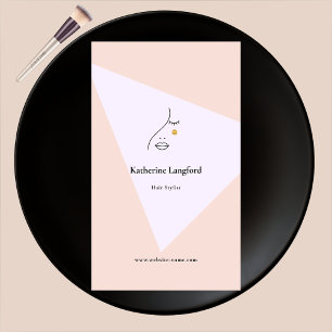 Moderne Abstrakte Frauenkleidung Friseur Stylist Visitenkarte