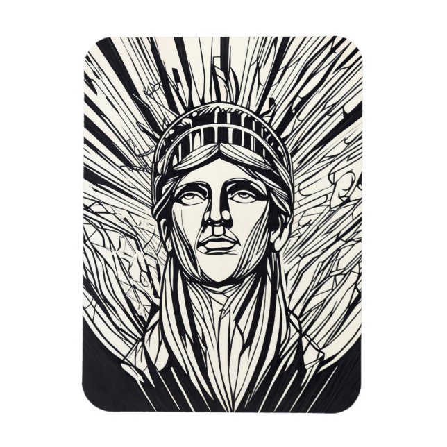 Moderne Abstrakte Freiheitsstraßen Kunst Magnet (Vertikal)