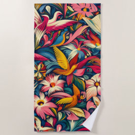 Moderne abstrakte Gartenkunst Strandtuch