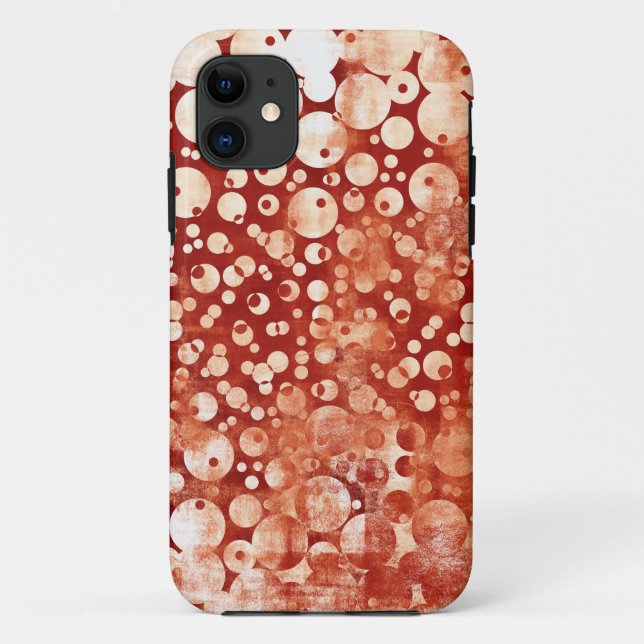 Moderne, Abstrakte, gemusterte Rote Blüten Case-Mate iPhone Hülle (Rückseite)