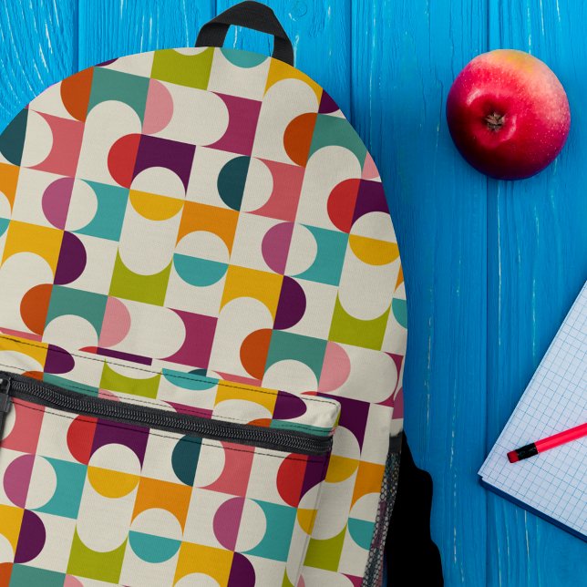 Moderne Abstrakte Geometrie im Mittelalter Bedruckter Rucksack (Von Creator hochgeladen)