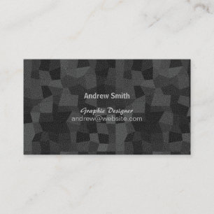 Moderne Abstrakte Geometrie in Schwarz und Grau Visitenkarte