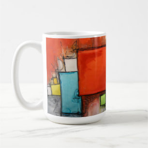 Moderne abstrakte Geometrie Kaffeetasse