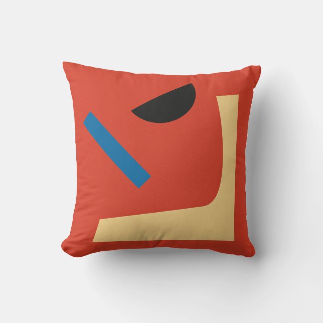 Moderne, Abstrakte Geometrie, mehrfarbig Kissen (Vorderseite)