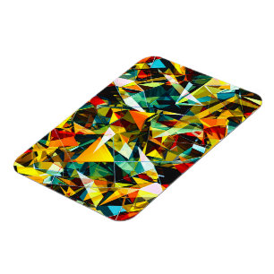 Moderne abstrakte geometrische bunte Kristallglas Magnet