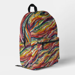 Moderne abstrakte geometrische digitale Muster 40 Bedruckter Rucksack