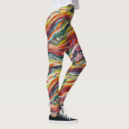 Moderne abstrakte geometrische digitale Muster 40 Leggings