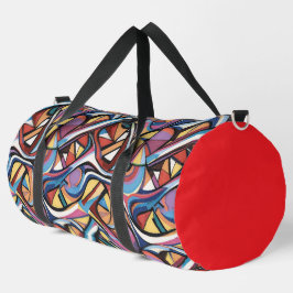 Moderne abstrakte geometrische digitale Muster 48 Duffle Bag