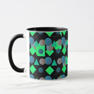 Moderne abstrakte geometrische digitale Muster 61 Tasse