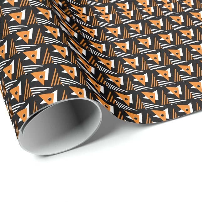Moderne Abstrakte geometrische Dreiecke Geschenkpapier (Rolleneckpunkt)