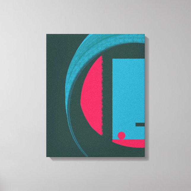 Moderne abstrakte geometrische Echo  Leinwanddruck (Vorderseite)