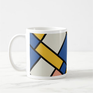 moderne abstrakte geometrische Farbblockmuster Kaffeetasse