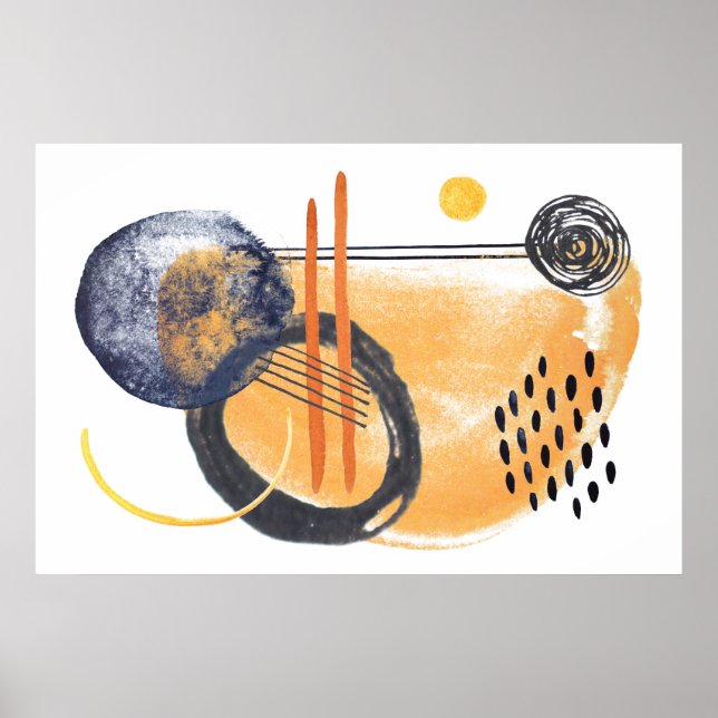 Moderne Abstrakte geometrische Formen 3 Poster (Vorne)